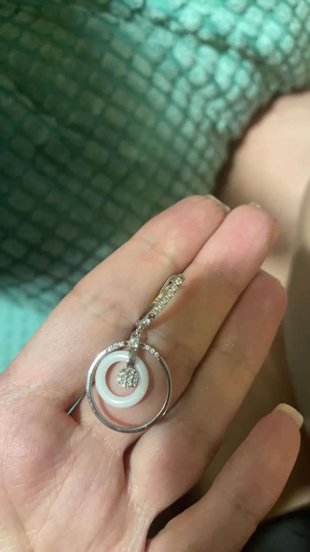 Серебряные серьги с фианитами и керамикой SUNLIGHT: белое серебро 925 ...